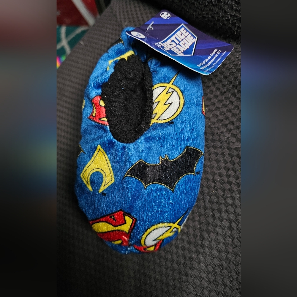 CROCS Kids Slippers - Blue with Superhero Logos